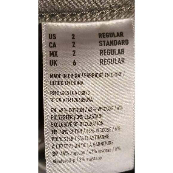 American Eagle Outfitters Womens Super Hi-Rise Jegging Super Stretch Sz 2 Green - Picture 7 of 10